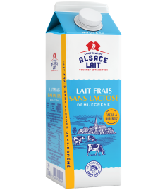 Lait frais demi-écrémé pasteurisé haute qualité